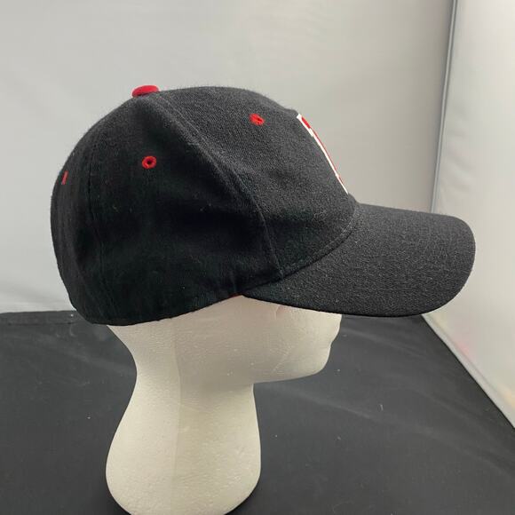 Black IU Hat Indiana University Hoosiers Wool Cap Zephyr 7 1/4 College - Picture 2 of 6